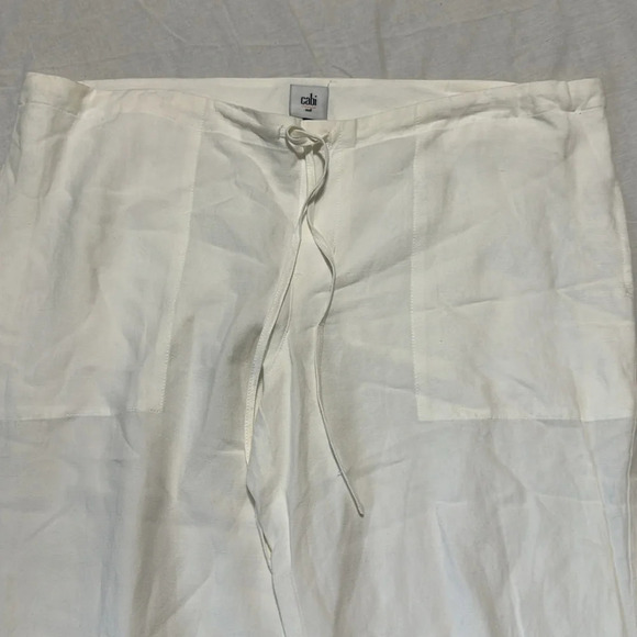 Cabi Womens Piazza Pants Linen Blend Pockets M wide leg - Picture 2 of 6